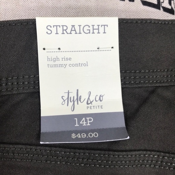 Style & Co Petite Tummy-Control Straight-Leg Jeans - Picture 7 of 10